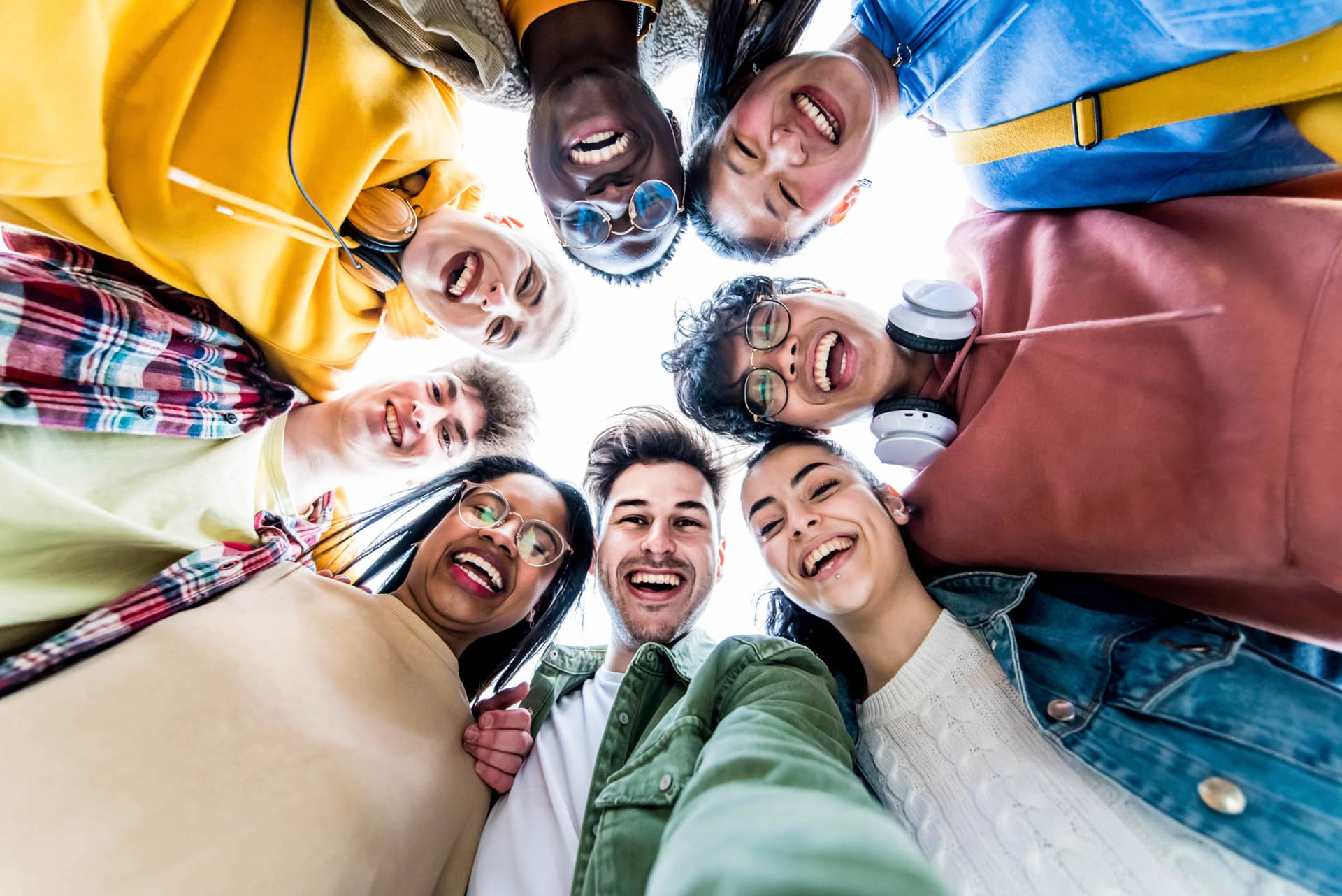 Group of students in a circle